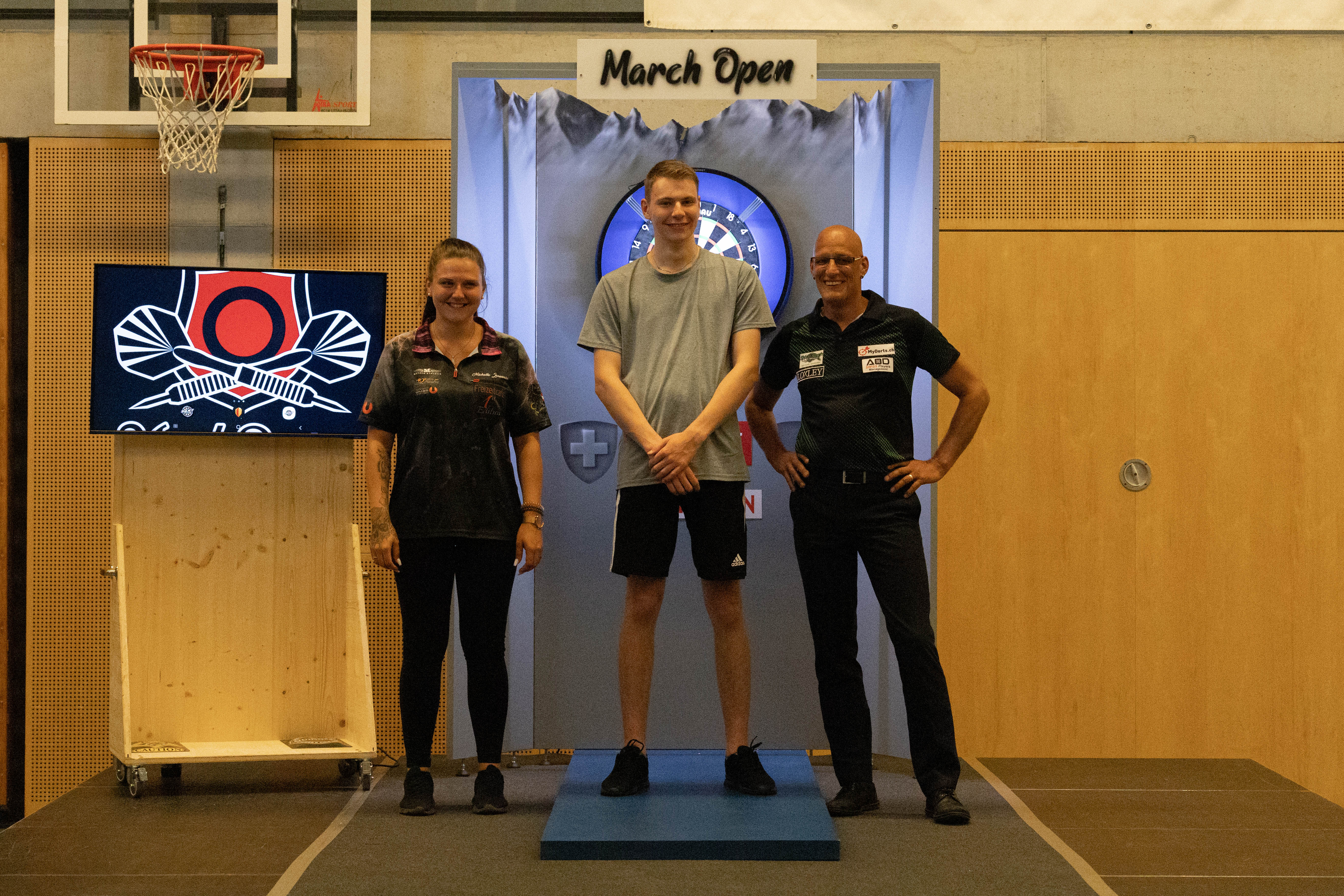 March Open 2023 - Vainqueurs (de gauche à droite): Michelle Jenewein, Manuel Schelbert et Marcel Walpen